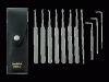 eleven piece lock pick set metal handles
